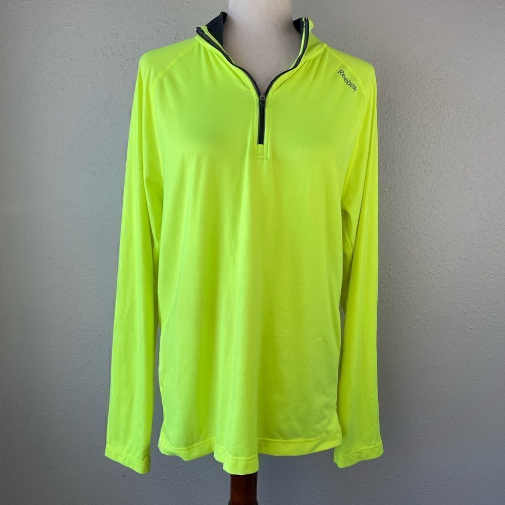 Reebok Quarter Zip Pullover Top Size M